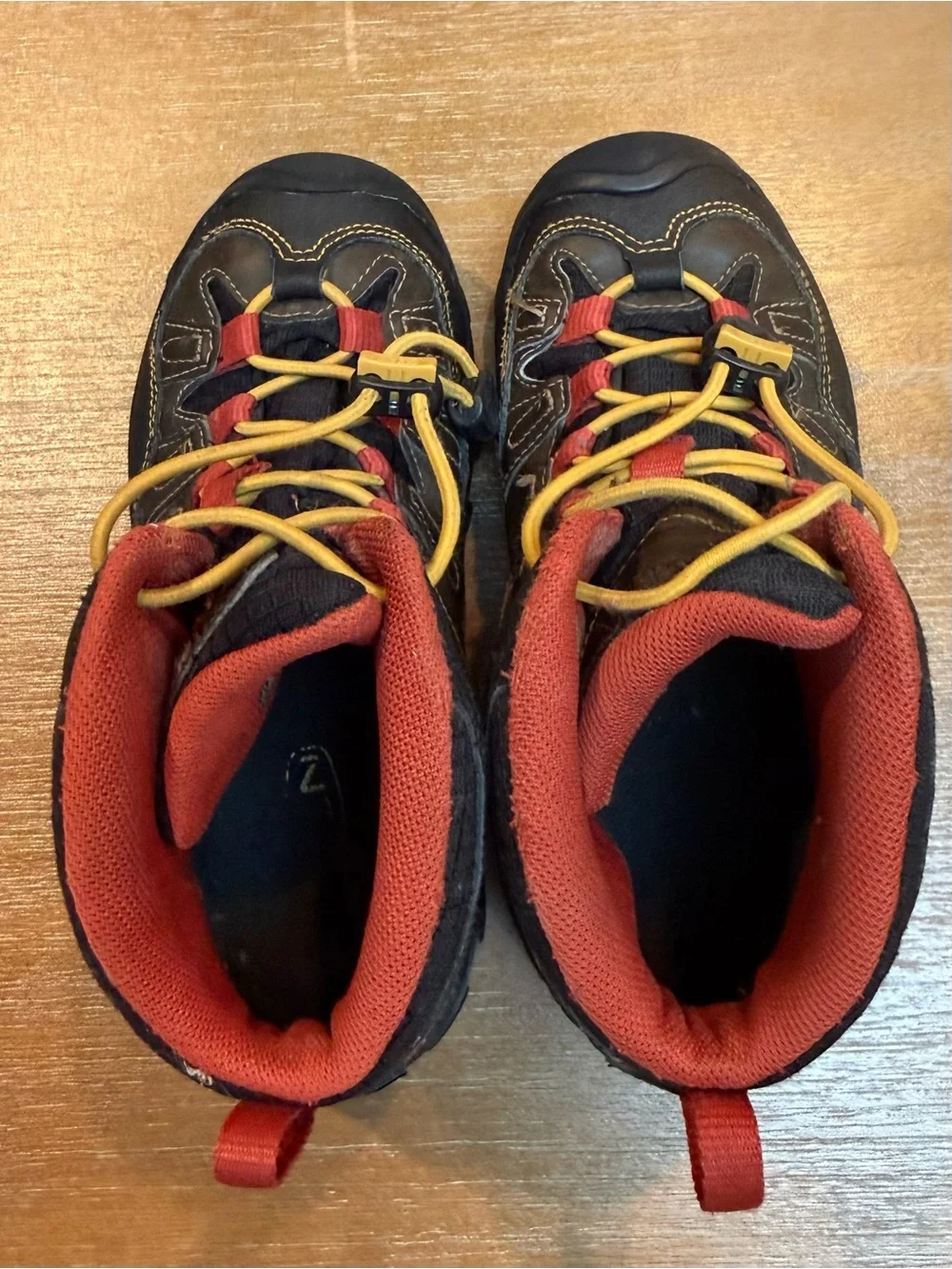 Keen Kids Pagosa Mid WP Hiking Boots Waterproof Cascade Brown/Tawny Olive Sz 1